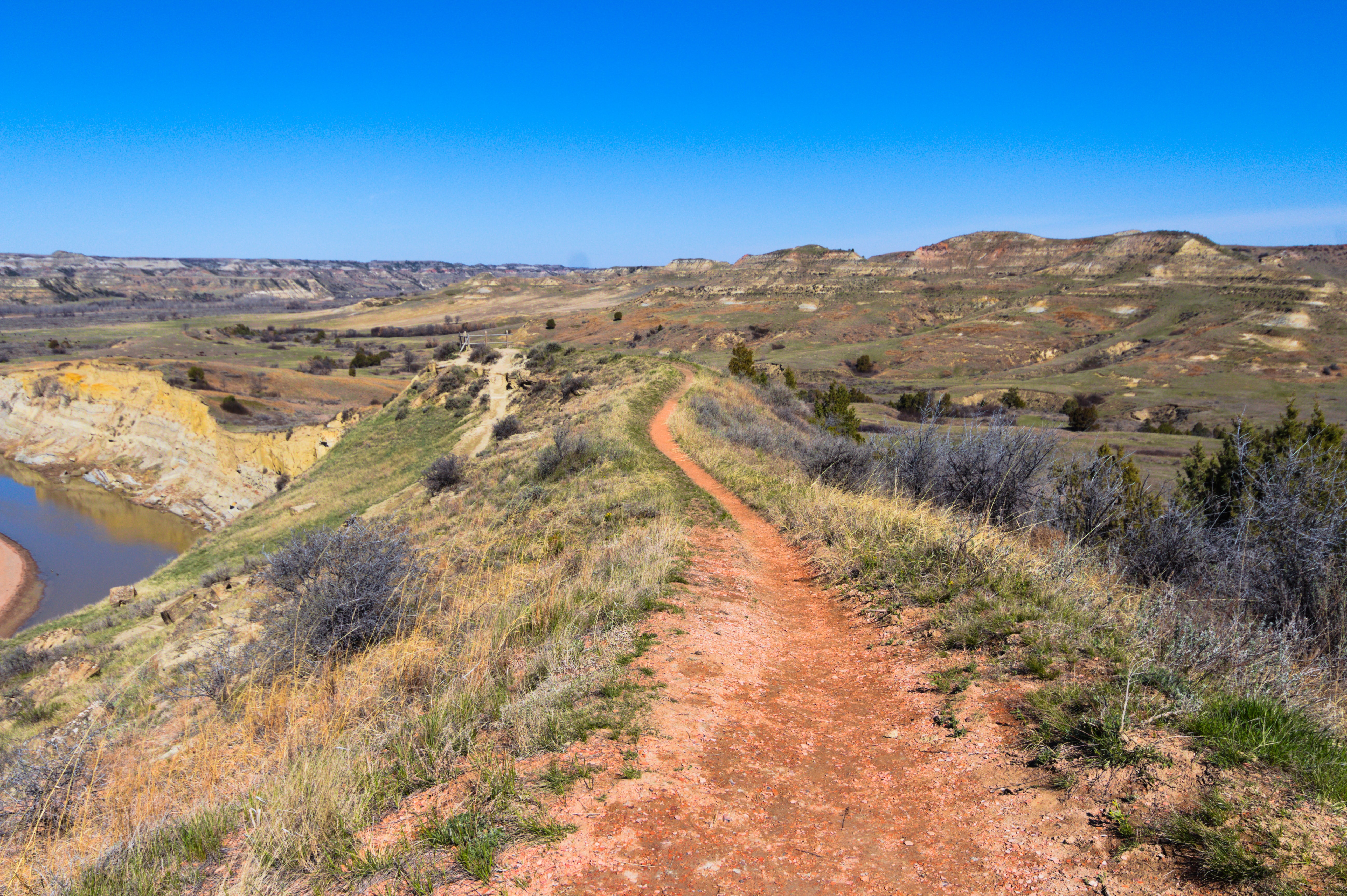 Trail in the Theodore Roosevelt National Park, North Dakota, USA